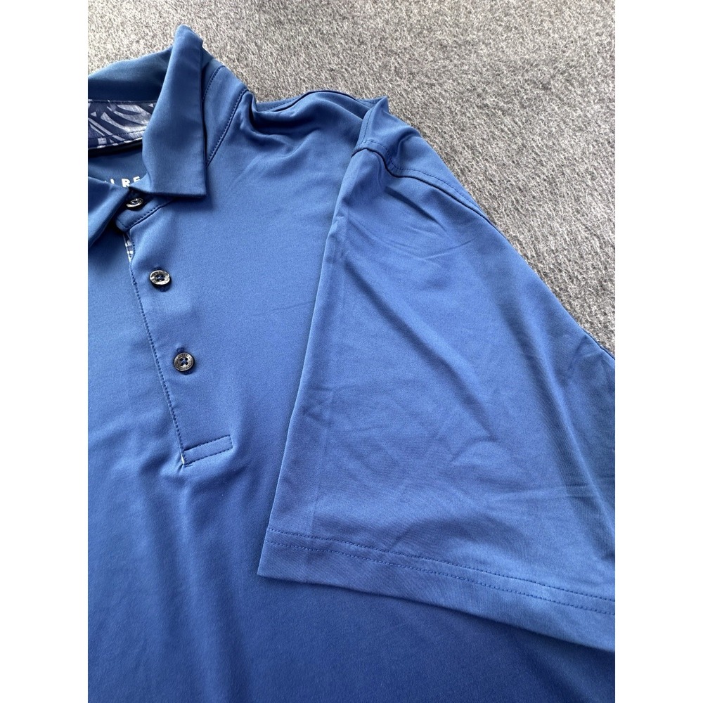 Maelreg Shirt Mens‎ 2XL Blue Golf Performance Polo Short Sleeve Pullover Logo